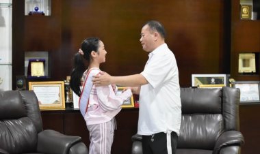 PJ. Wali Kota Padangsidimpuan menerima audiensi dari Putri Anak Indonesia Sumatera Utara Tahun 2024 yang mewakili Kota Padangsidimpuan