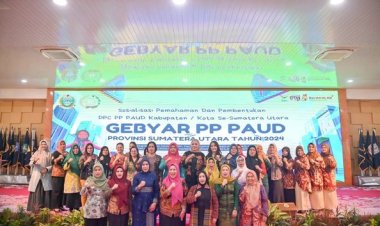 Pj. Ibu Dharma Wanita kota Padangsidimpuan hadiri Gebyar Perkumpulan Penyelenggara (PP) PAUD Provinsi Sumatera Utara Tahun 2024