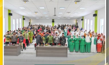 Pj. Wali Kota membuka acara Latihan Kader Dasar (LKD) I dan Festival Qasidah Rebana Klasik II PC. Fatayat NU kota Padangsidimpuan “Piala Walikota” tahun 2024