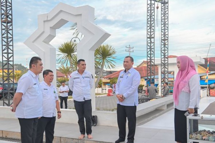 Pj. Wali Kota Padangsidimpuan di dampingi Asisten III bersama beberapa kepala OPD dan Camat Padangsidimpuan Utara, tinjau kesiapan Safari Dakwah dan Do'a Keselamatan