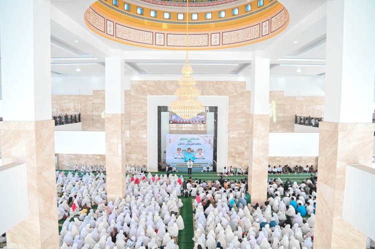 Pj. Wali Kota Padangsidimpuan bersama unsur Forkopimda lainnya sambut kunjungan Pj. Gubernur Sumatera Utara (Gubsu) di Masjid Agung Al-Abror Padangsidimpuan