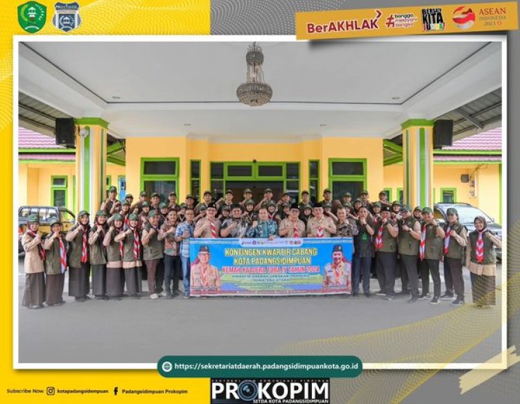 Pj. Wali Kota Padangsidimpuan diwakili oleh Plt. Sekretaris Daerah Kota Padangsidimpuan secara resmi melepas Kontingen Peserta Kemah Kaldera Toba IV Kota Padangsidimpuan