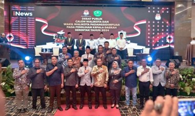 Penjabat (Pj) Walikota Padangsidimpuan menghadiri Debat Publik Pertama Pasangan Calon (Paslon) Wali Kota dan Wakil Wali Kota Padangsidimpuan Tahun 2024
