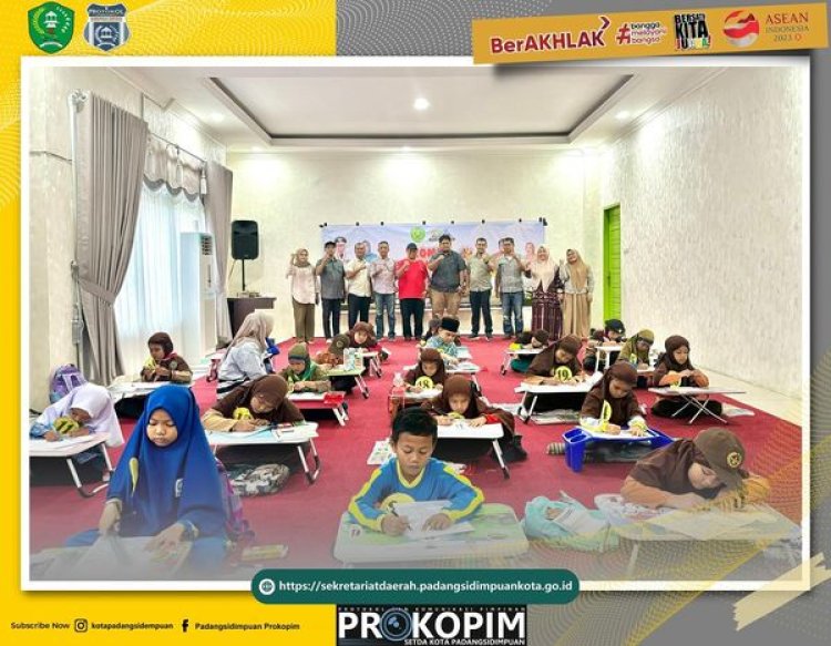 Dalam rangka memperingati Hari Ulang Tahun (HUT) ke-23 Kota Padangsidimpuan, Pemerintah Kota Padangsidimpuan mengadakan lomba mewarnai tingkat TK dan SD