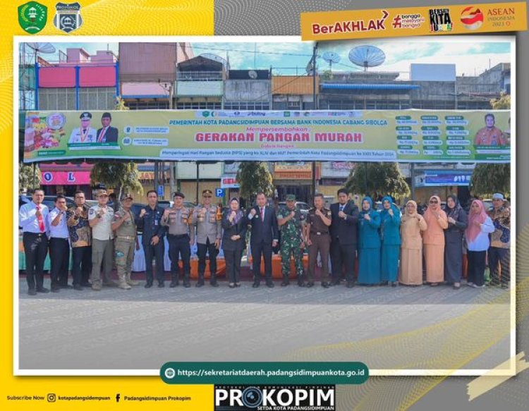 Pj. Wali Kota Padangsidimpuan Tinjau Gerakan Pangan Murah dalam Rangka Hari Pangan Sedunia dan HUT Pemko Padangsidimpuan ke-23