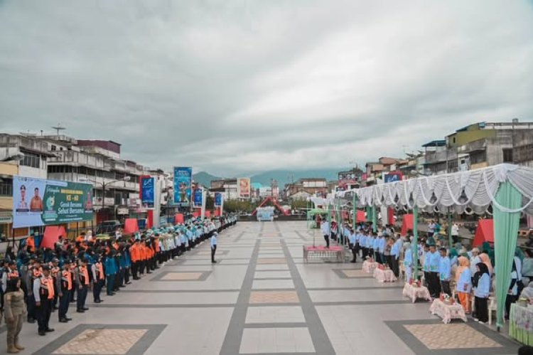 Pj. Wali Kota Padangsidimpuan Pimpin Upacara HKN ke-60, Serukan Pentingnya Kolaborasi untuk Kesehatan Bangsa