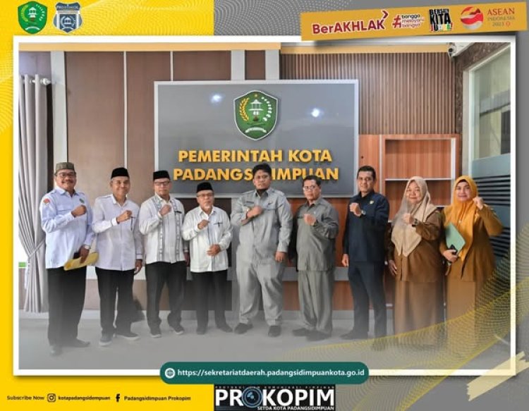 Pj. Sekretaris Daerah Kota Padangsidimpuan menerima audiensi penyerahan laporan pemilihan ketua BAZNAS periode 2024-2029 Kota Padangsidimpuan