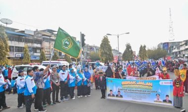 Pj. Sekda Kota Padangsidimpuan Melepas Jalan Santai Kerukunan dalam Rangka HAB Kemenag Ke-79