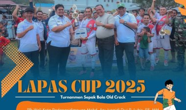 Plh. Wali Kota Padangsidimpuan Mohd. Ary Junaidi DP Lubis Tutup Turnamen Sepak Bola Old Crack Lapas Cup 2025