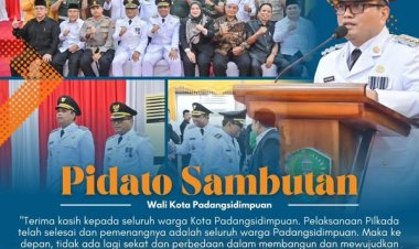 DPRD Kota Padangsidimpuan Gelar Rapat Paripurna Penyampaian Pidato Sambutan Wali Kota Periode 2025-2030