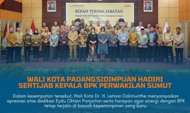 Wali Kota Padangsidimpuan Hadiri Sertijab Kepala BPK Perwakilan Sumut