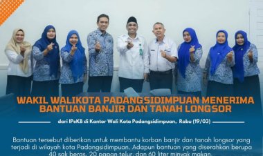 Wakil Wali Kota Padangsidimpuan Terima Bantuan dari IPeKB untuk Korban Banjir dan Longsor