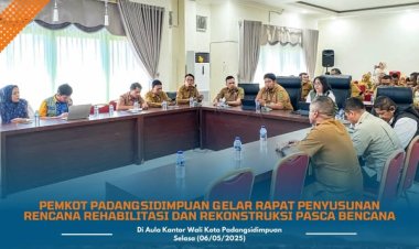 Pemkot Padangsidimpuan Gelar Rapat Penyusunan R3P Pascabencana