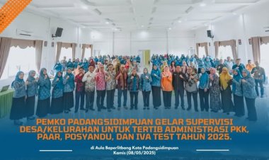 Pemko Padangsidimpuan Gelar Supervisi Desa/Kelurahan untuk Tertib Administrasi PKK, PAAR, Posyandu, dan IVA Test Tahun 2025.
