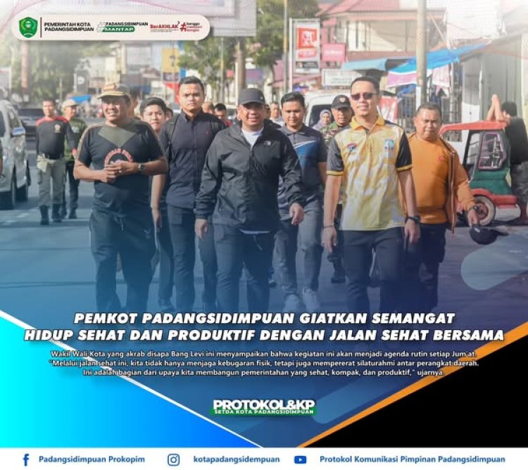 Pemkot Padangsidimpuan Giatkan Semangat Hidup Sehat dan Produktif Dengan Jalan Sehat Bersama