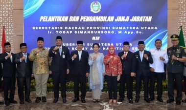 Walikota Padangsidimpuan Hadiri Pelantikan Sekda Provinsi Sumut, Togap Simangunsong