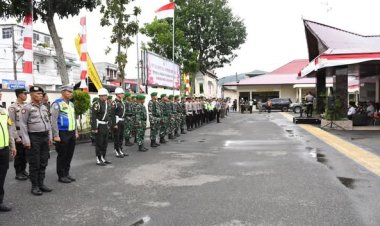 Apel Gelar Pasukan Operasi Patuh Toba 2025 digelar di Lapangan Apel Polres Padangsidimpuan