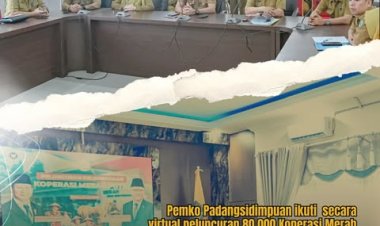 Ikuti Peresmian Kelembagaan Koperasi Merah Putih, Walikota Padang Sidimpuan Ingin Desa/Kelurahan Mandiri Secara Ekonomi