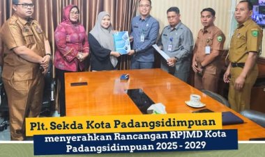 Pemko Padangsidimpuan Serahkan Rancangan RPJMD 2025–2029 ke DPRD