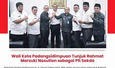 Wali Kota Padangsidimpuan Tunjuk Rahmat Marzuki Nasution sebagai Plt Sekda