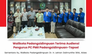 Walikota Padangsidimpuan Terima Audiensi Pengurus PC PMII Padangsidimpuan-Tapsel