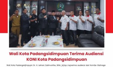 Wali Kota Padangsidimpuan Terima Audiensi KONI Kota Padangsidimpuan