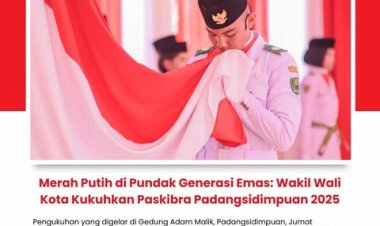 Merah Putih di Pundak Generasi Emas: Wakil Wali Kota Kukuhkan Paskibra Padangsidimpuan 2025