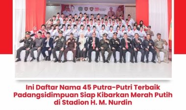 45 Putra-Putri Terbaik Padangsidimpuan Siap Kibarkan Merah Putih di Stadion H. M. Nurdin