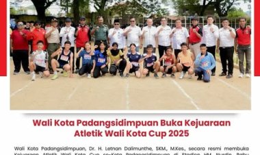 Wali Kota Padangsidimpuan Buka Kejuaraan Atletik Wali Kota Cup 2025.