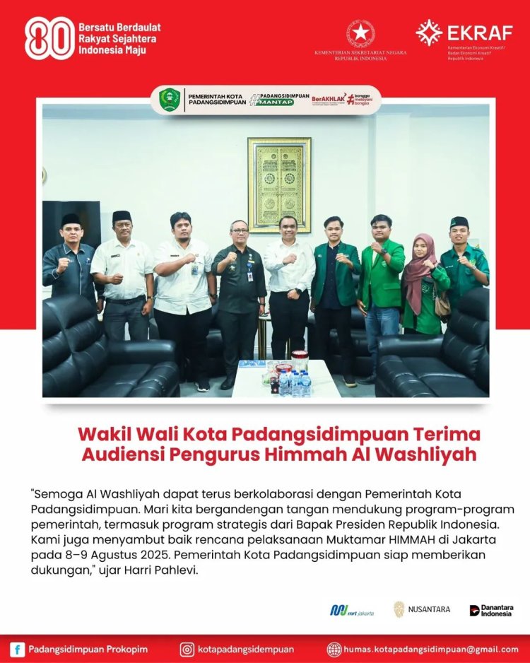 Wakil Wali Kota Padangsidimpuan Terima Audiensi Pengurus Himmah Al Washliyah
