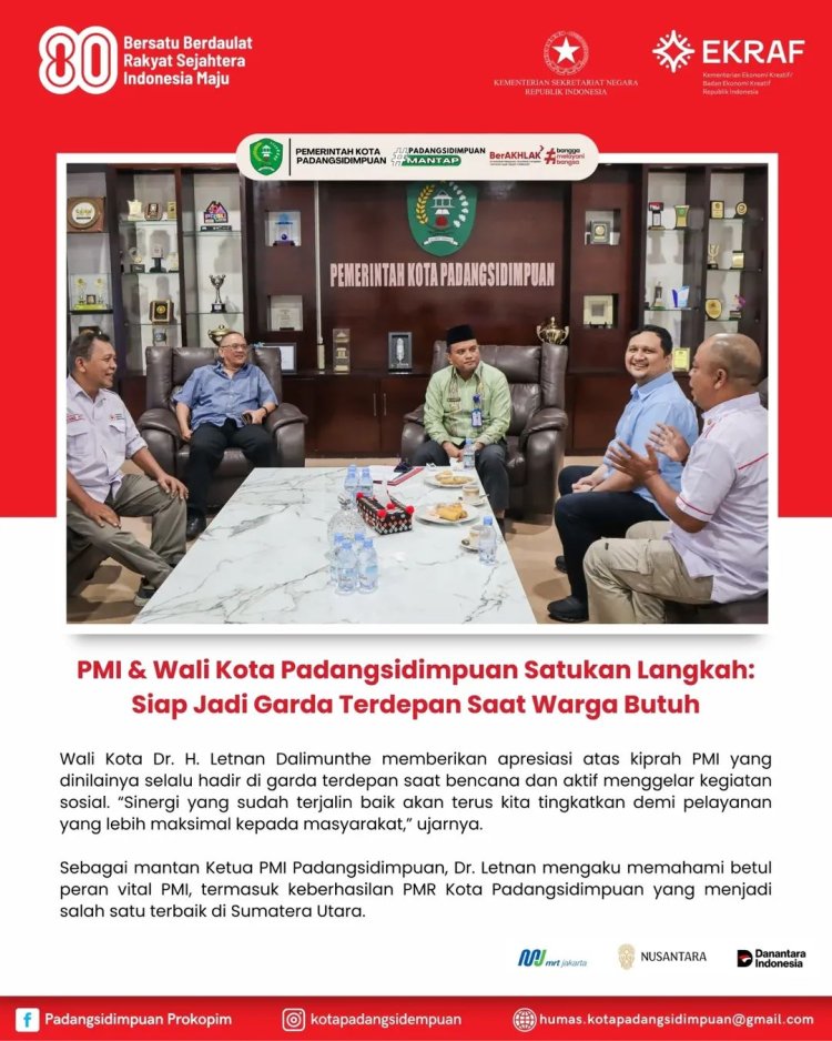 PMI & Wali Kota Padangsidimpuan Satukan Langkah: Siap Jadi Garda Terdepan Saat Warga Butuh