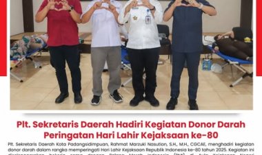 Plt. Sekretaris Daerah Hadiri Kegiatan Donor Darah Peringatan Hari Lahir Kejaksaan ke-80