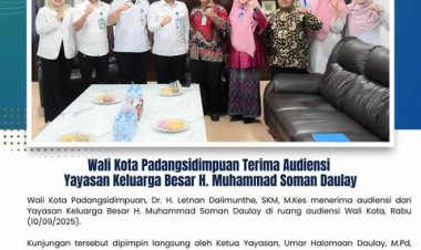 Wali Kota Padangsidimpuan Terima Audiensi Yayasan Keluarga Besar H. Muhammad Soman Daulay