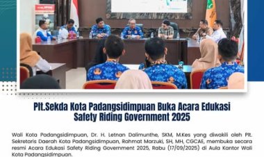 Plt.Sekda Kota Padangsidimpuan Buka Acara Edukasi Safety Riding Government 2025