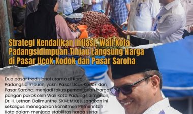 Strategi Kendalikan Inflasi, Wali Kota Padangsidimpuan Tinjau Langsung Harga di Pasar Ucok Kodok dan Pasar Saroha