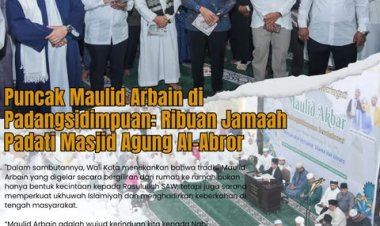 Puncak Maulid Arbain di Padangsidimpuan: Ribuan Jamaah Padati Masjid Agung Al-Abror