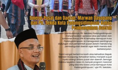 Sinergi Pusat dan Daerah, Marwan Dasopang dan Plt. Sekda Kota Padangsidimpuan Bahas Pembangunan Daerah.
