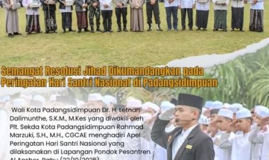 Semangat Resolusi Jihad Dikumandangkan pada Peringatan Hari Santri Nasional di Padangsidimpuan