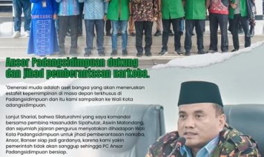 Ansor Padangsidimpuan dukung dan jihad pemberantasan narkoba.
