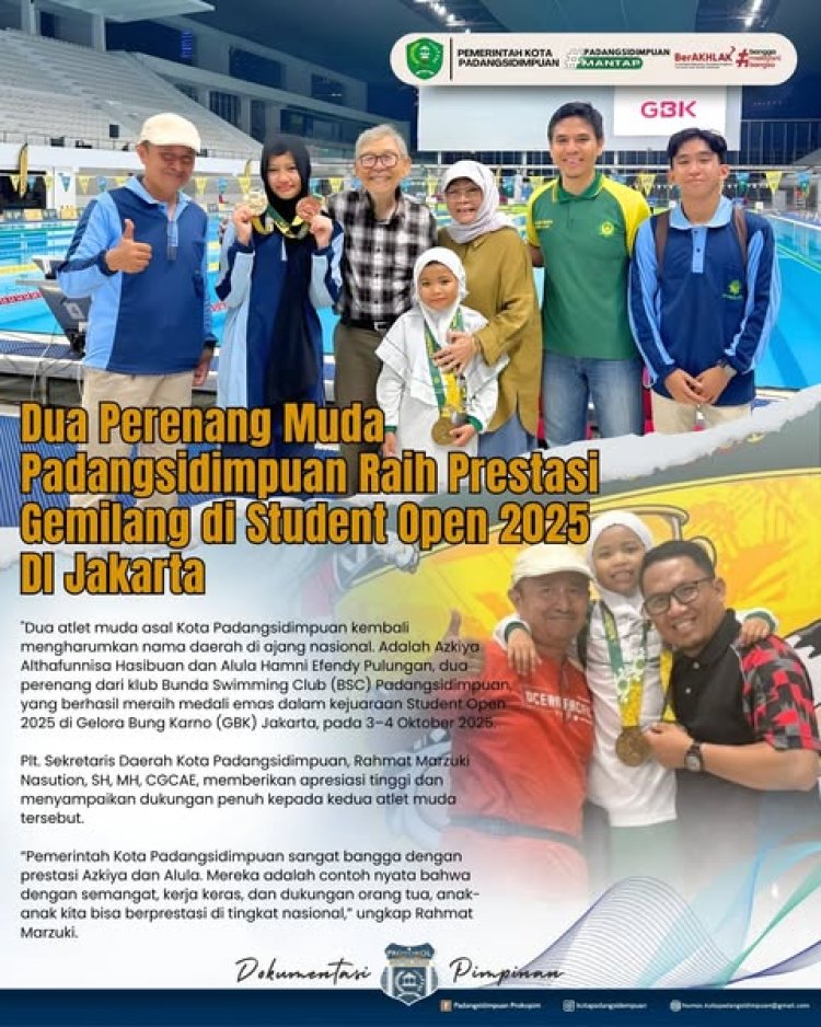 Dua Perenang Muda Padangsidimpuan Raih Prestasi Gemilang di Student Open 2025 Jakarta