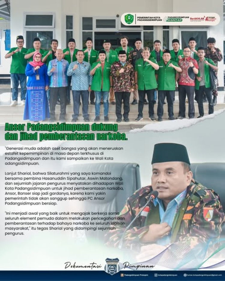 Ansor Padangsidimpuan dukung dan jihad pemberantasan narkoba.
