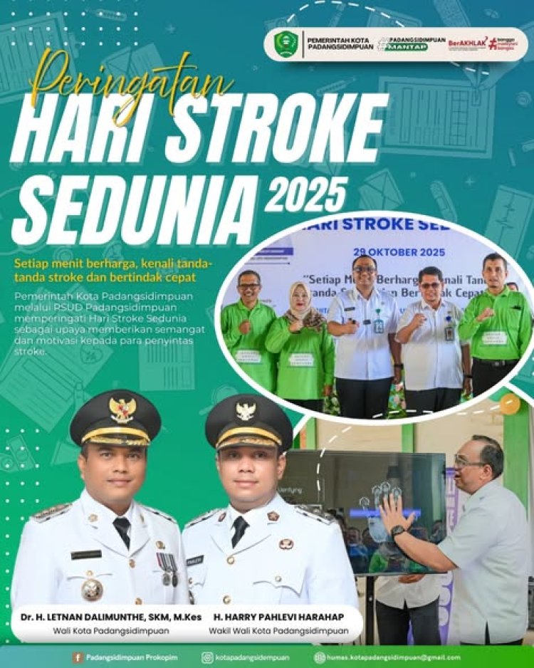 Wakil Wali Kota Padangsidimpuan H. Harry Pahlevi Harahap hadiri Peringatan hari stroke Sedunia