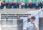 Kampanye Penuntasan Tuberkulosis Warnai Car Free Day Padangsidimpuan, Meski Diguyur Hujan Peserta Tetap Semangat