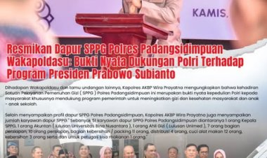 Wakapoldasu Resmikan Dapur SPPG Polres Padangsidimpuan: Bukti Dukungan Polri terhadap Program Presiden Prabowo
