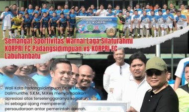 Semangat Sportivitas Warnai Laga Silaturahmi KORPRI FC Padangsidimpuan vs KORPRI FC Labuhanbatu