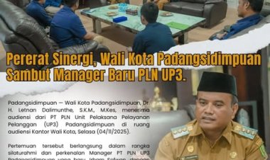 Pererat Sinergi, Wali Kota Padangsidimpuan Sambut Manager Baru PLN UP3