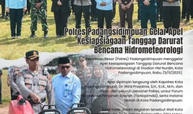 Polres Padangsidimpuan Gelar Apel Kesiapsiagaan Tanggap Darurat Bencana Hidrometeorologi