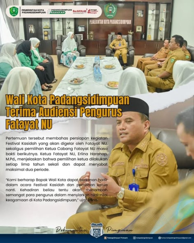 Wali Kota Padangsidimpuan Terima Audiensi Pengurus Fatayat NU