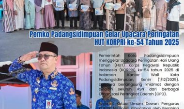 Pemko Padangsidimpuan Gelar Upacara Peringatan HUT KORPRI ke-54 Tahun 2025