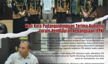 Wali Kota Padangsidimpuan Terima Audiensi Forum Pembauran Kebangsaan (FPK)